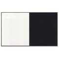 United Visual Products Double Door Radius Corkboard, 42"x32", Bla UV70025RC-BLACK-BUFF